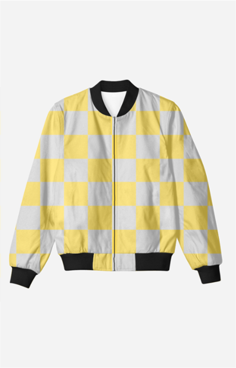 Checked style Bomber Jacket Unisex