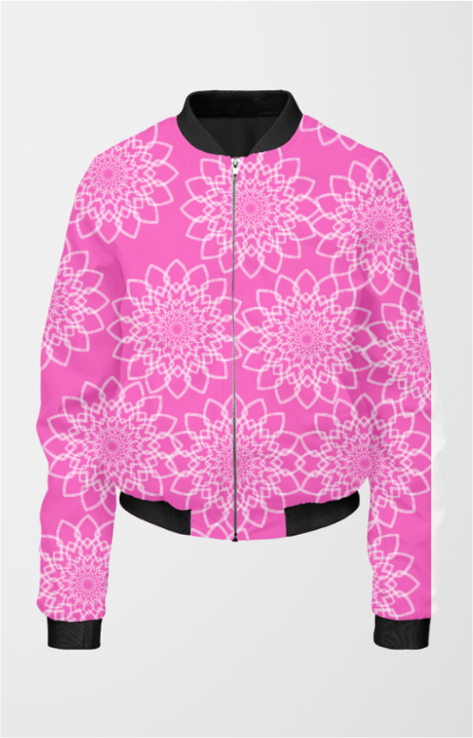 Pink Bomber Jacket- Women