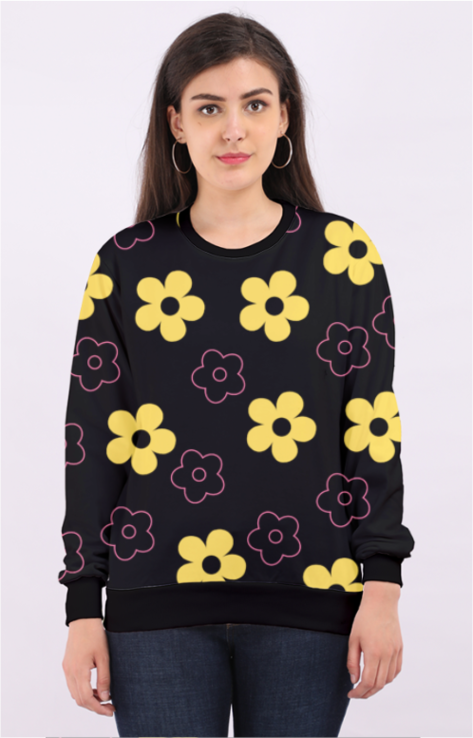 Flower print -Women sweatshirt