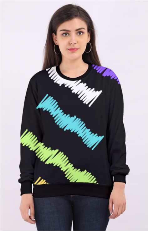 Crayon sketch style- Women sweatshirt