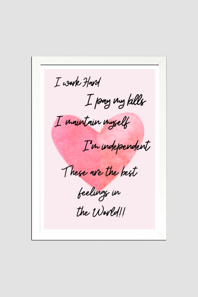 "Empowerment Quotes Framed Poster - A4 Size"