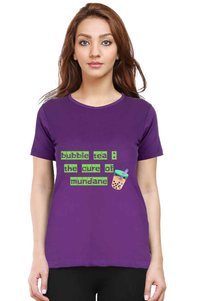 "Brewed to Perfection: Bubble Tea Lovers Tee"-Women