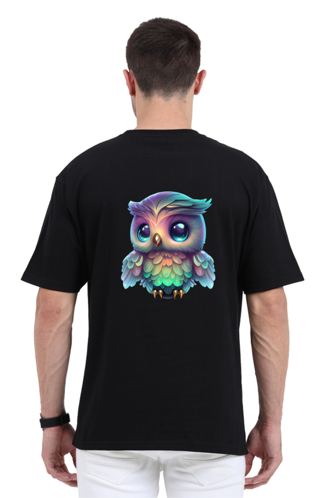 "Hoot " owl graphic - Unisex Oversize Tshirts