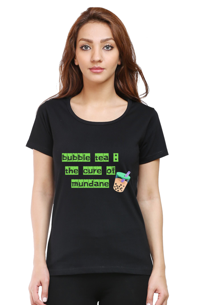 "Brewed to Perfection: Bubble Tea Lovers Tee"-Women