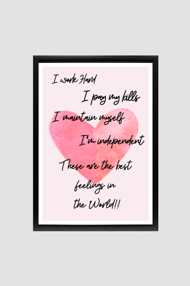 "Empowerment Quotes Framed Poster - A4 Size"