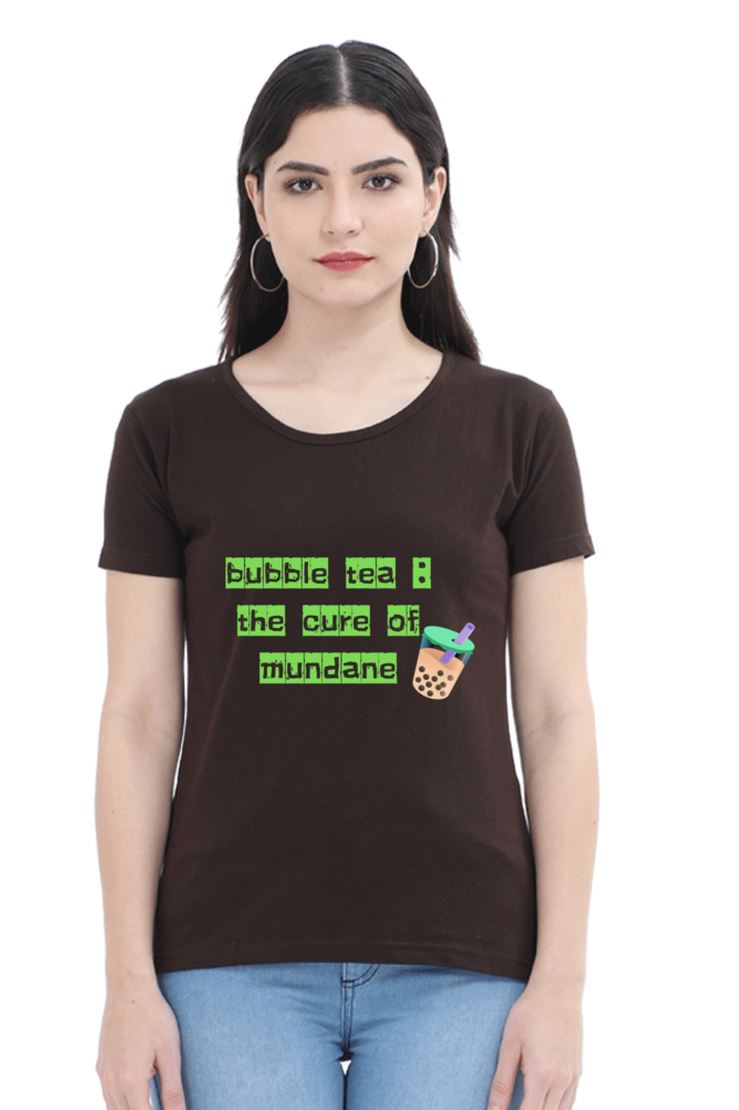 "Brewed to Perfection: Bubble Tea Lovers Tee"-Women