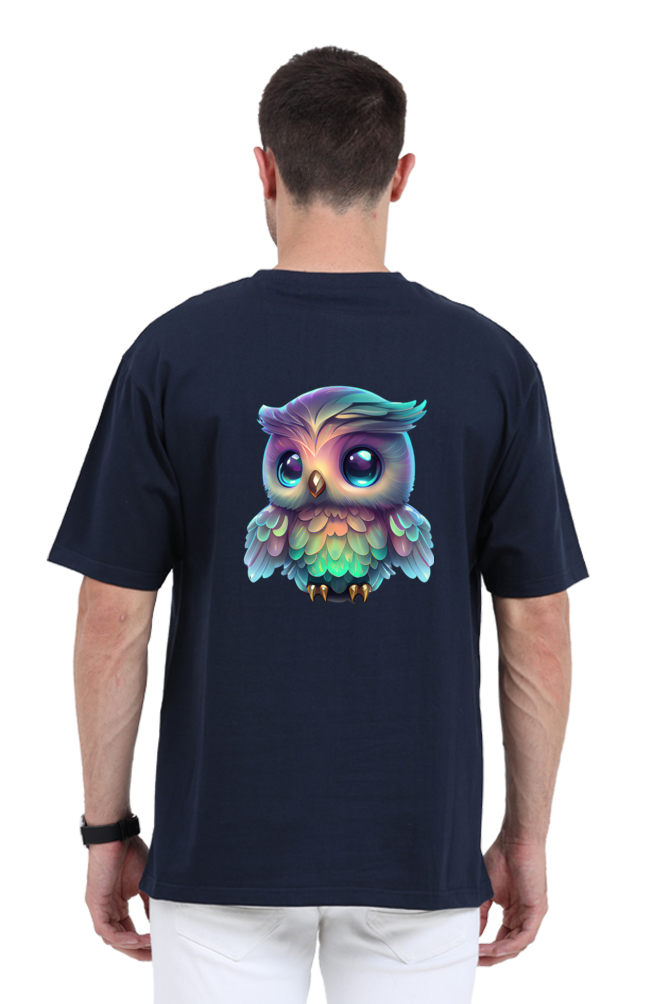 "Hoot " owl graphic - Unisex Oversize Tshirts