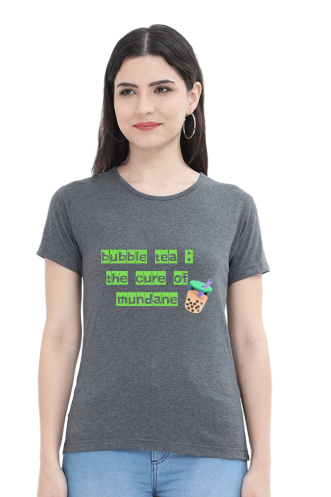 "Brewed to Perfection: Bubble Tea Lovers Tee"-Women