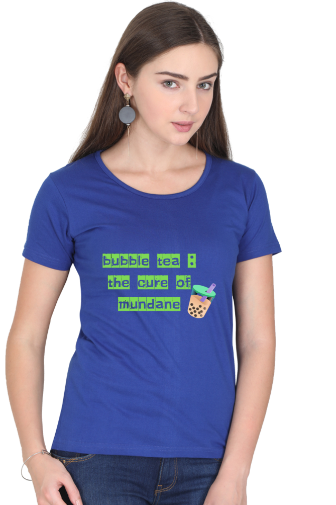 "Brewed to Perfection: Bubble Tea Lovers Tee"-Women