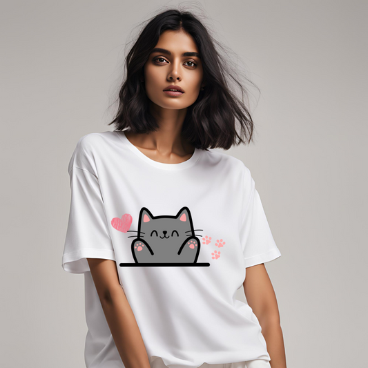 Cute Cat graphics- Oversize Unisex T-shirts