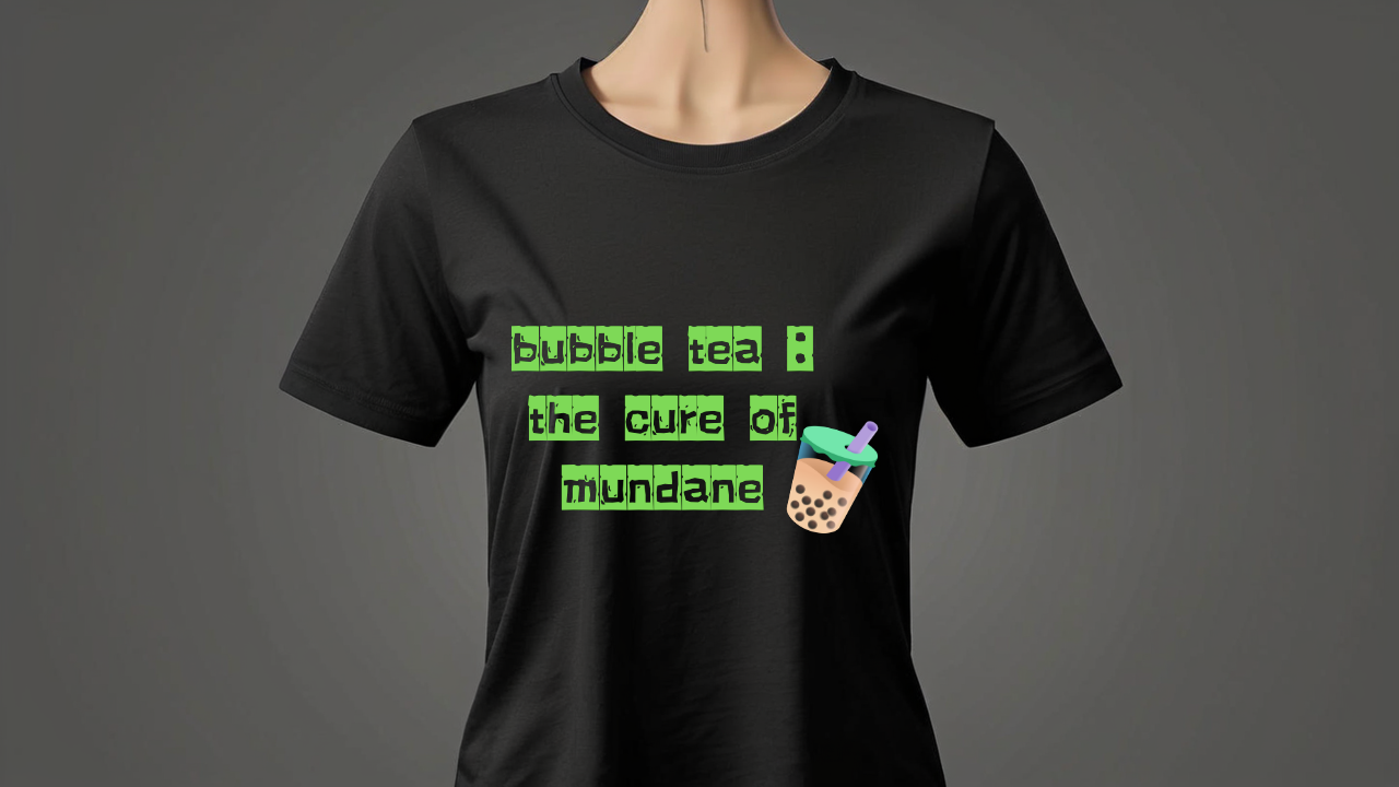 "Brewed to Perfection: Bubble Tea Lovers Tee"-Women