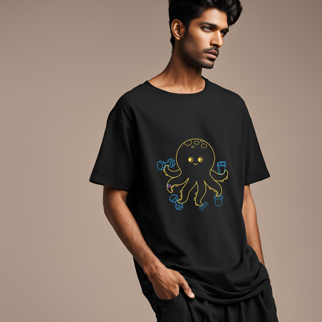 Gym octopus- oversize Unisex T-shirt